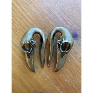 Brass bird skull weighted plugs